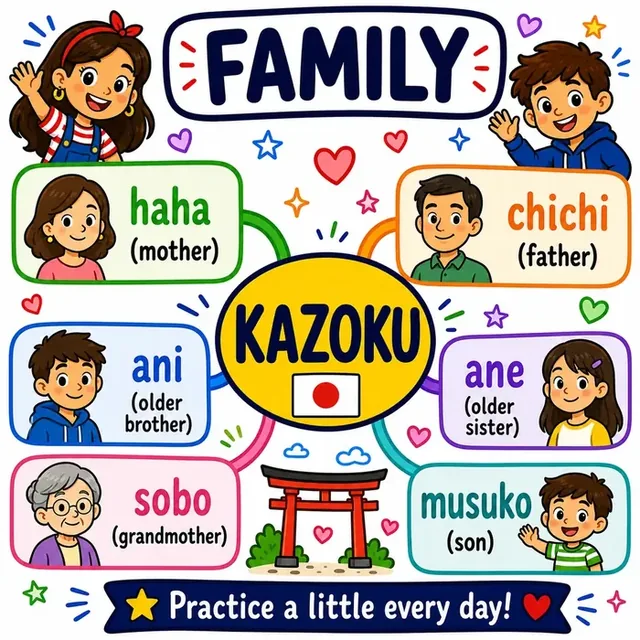 Family vocabulary mind map