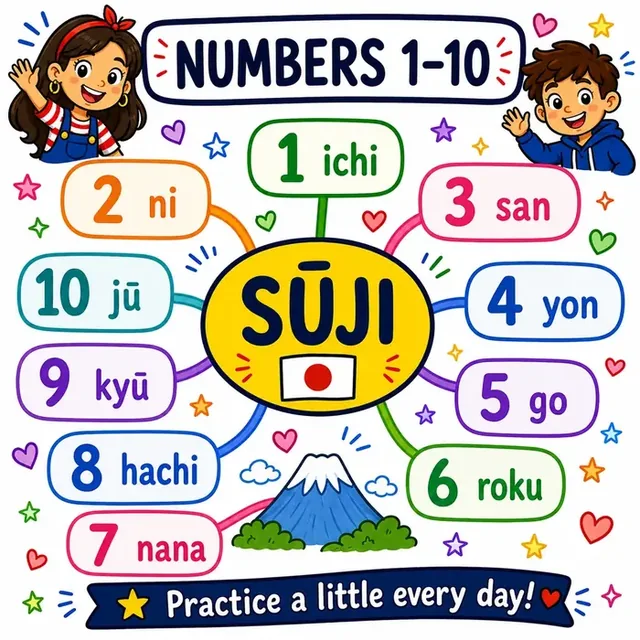 Numbers & counters mind map